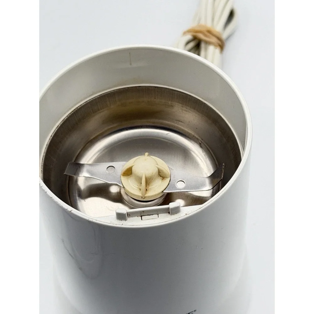 Mr. Coffee Model IDS 55 Electric Coffee or Spice Grinder White Works